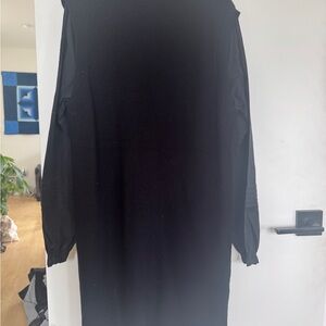 Nordstrom Black Ribbed Knit Sweater